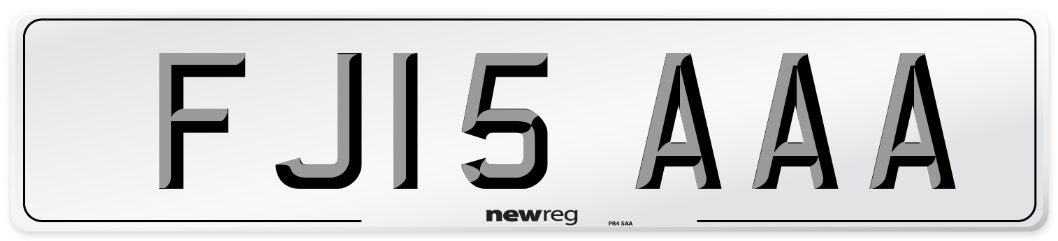 FJ15 AAA Number Plate from New Reg